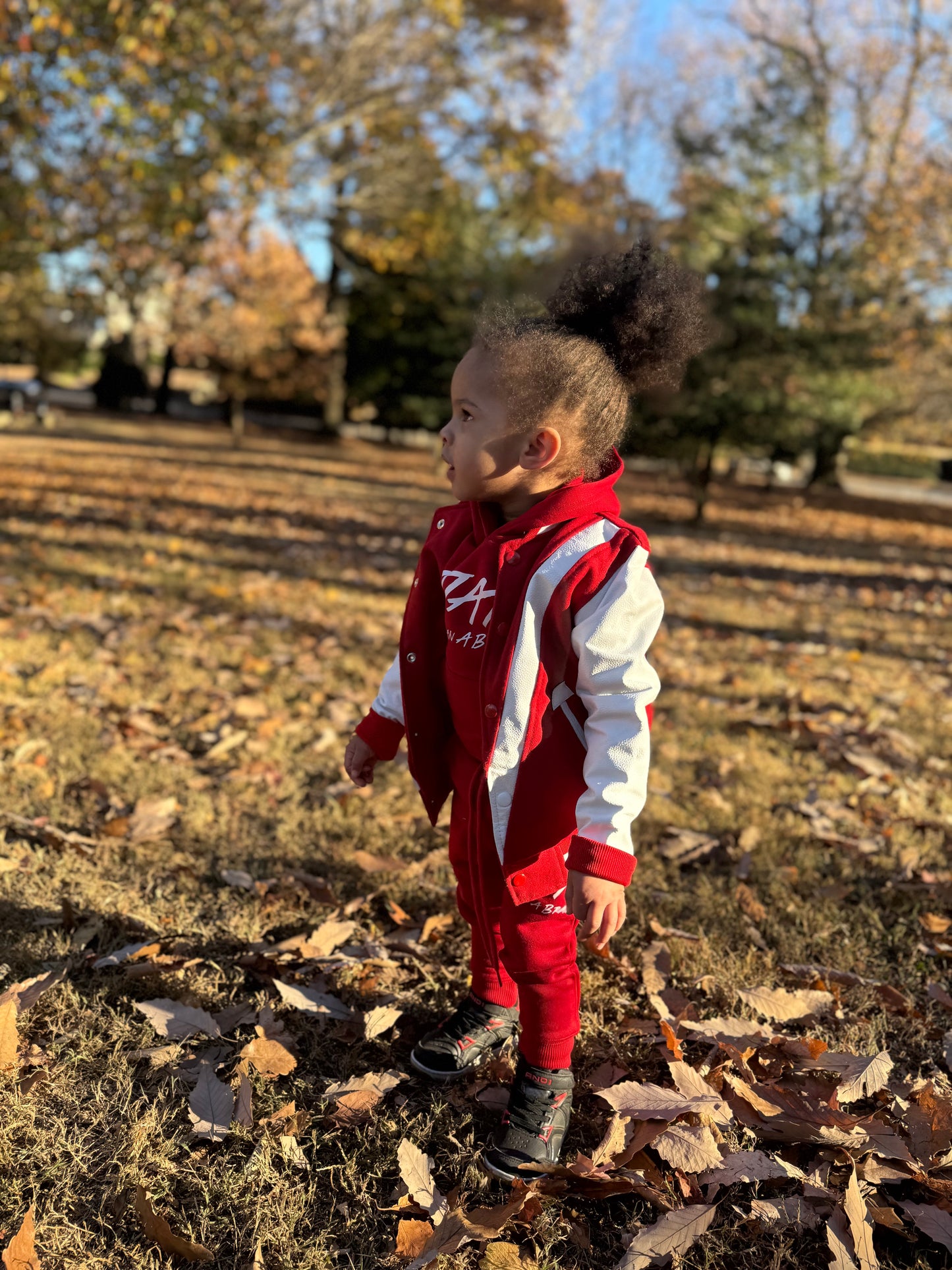 Toddler D1 Varsity Bomber Red